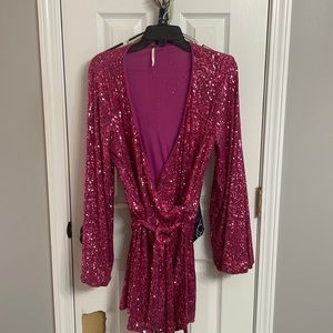 Free People Christa Sequin Romper